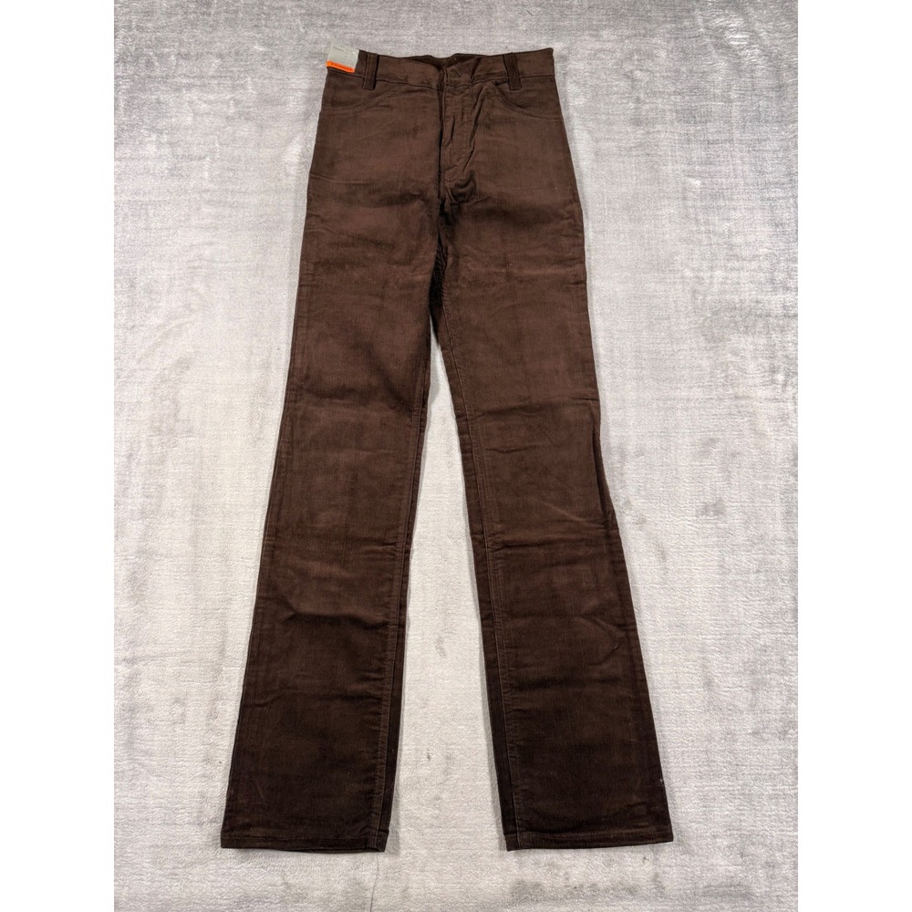 Vintage Levis Pants Women 26x32 Brown 719 Corduroy Straight Leg White Tab NWT